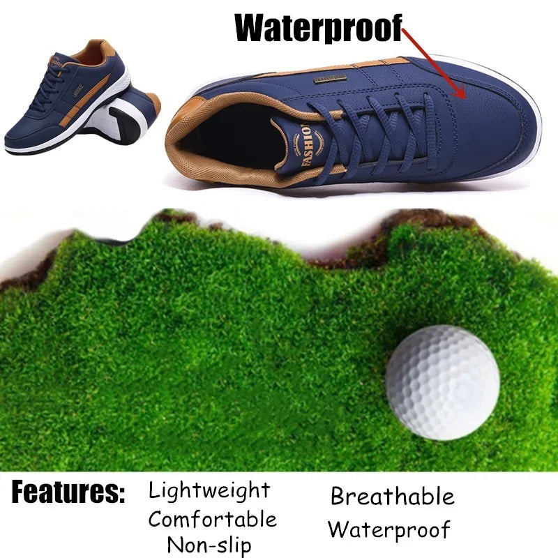 Chaussures de golf antidérapantes imperméables pour hommes en plein air