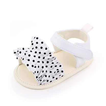 Polka Dots Anti-Rutsch-Sandalen mit flacher Gummisohle für Neugeborene