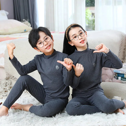 Candy-Colored Thermal Pajama Sets for Kids