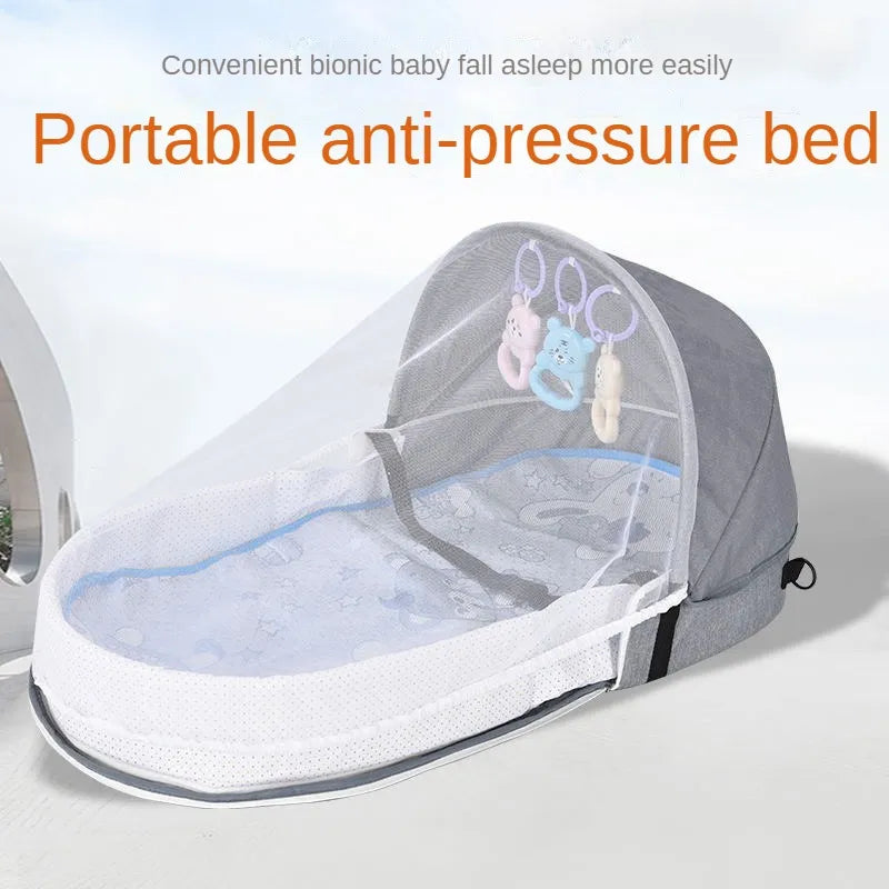 Baby Soft Portable Baby Nest Kinderbett Schlafbett mit Moskito