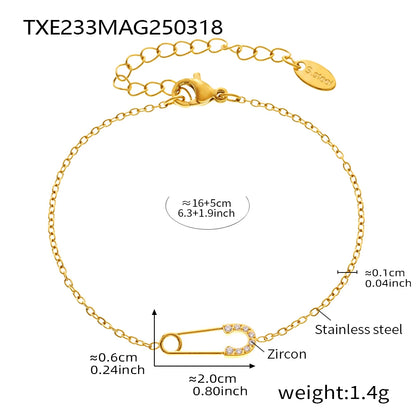 Collier à épingles en argent sterling, bijoux fins en or