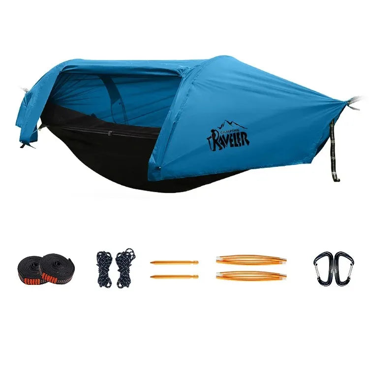 Portable Color-Matching Camping Hammock For 1-2 Persons