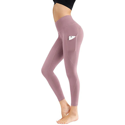 Elastic High-Waist Yoga Pants for Women's