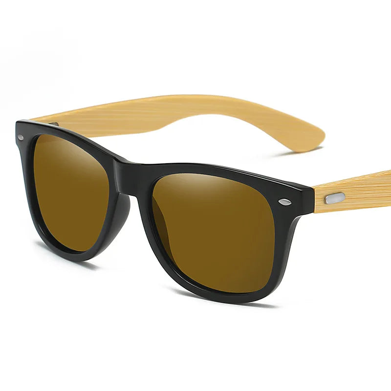 Wooden Bamboo UV400 Sunglasses Classic Men's Eyewear for Driving
