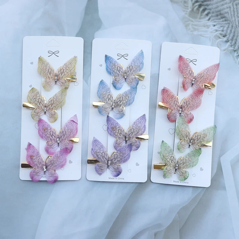 Colorful Butterfly Hair Clips