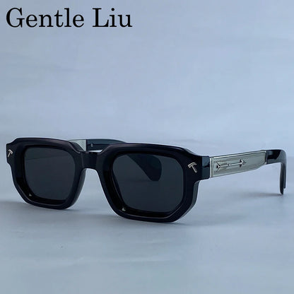 Men's Driving Square Vintage Steampunk Sunglasses