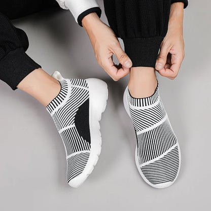 Atmungsaktive Damen-Sneaker aus Mesh – Bequeme Slipper zum Hineinschlüpfen, leichte Schuhe mit weicher Sohle