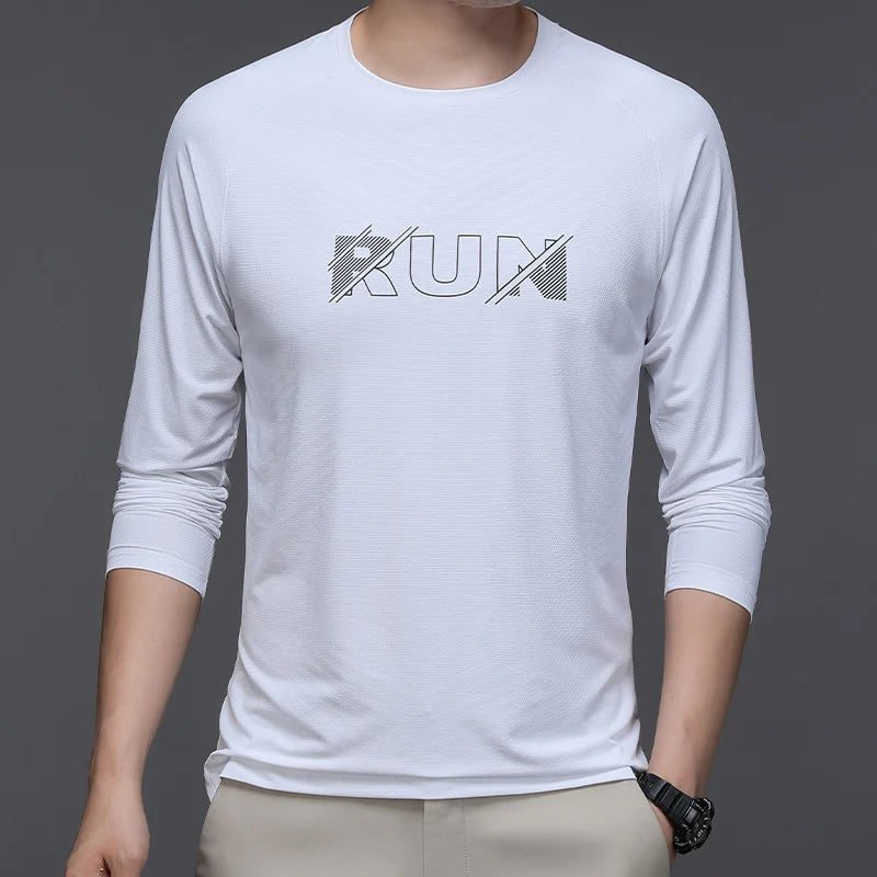 Schnelltrocknendes, feuchtigkeitsableitendes Laufshirt für Herren – Atmungsaktives, leichtes Sport-T-Shirt