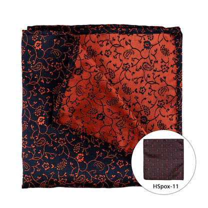 Pochette de costume homme à motif cachemire multicolore – Mouchoir de mariage tissé jacquard