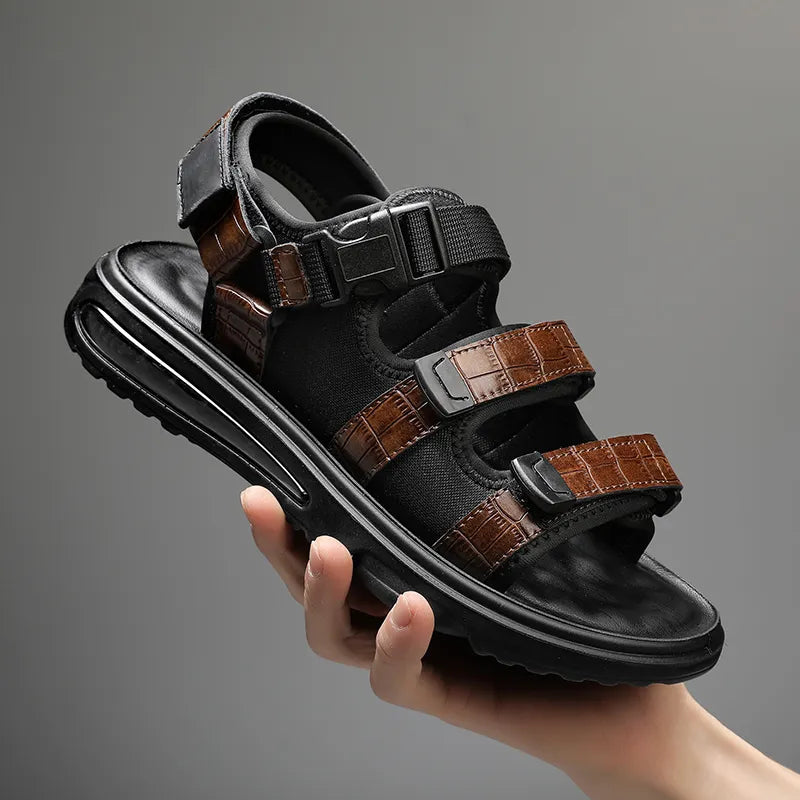 Men Sandals - Leather Soft Breathable Outdoor Sneaker