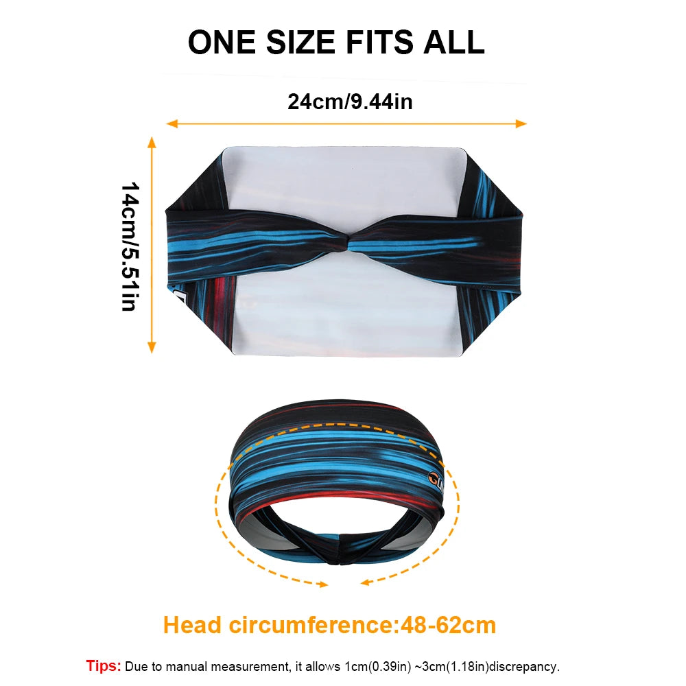 2-Pack Elastic Sweatbands for Sports & Fitness