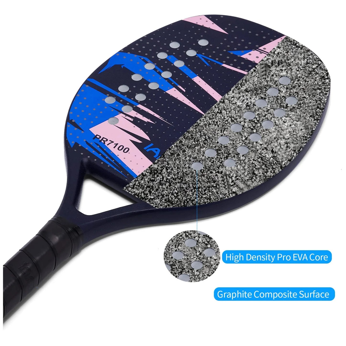 Tennispaddel aus Kohlefaser mit EVA-Memory-Schaumkern