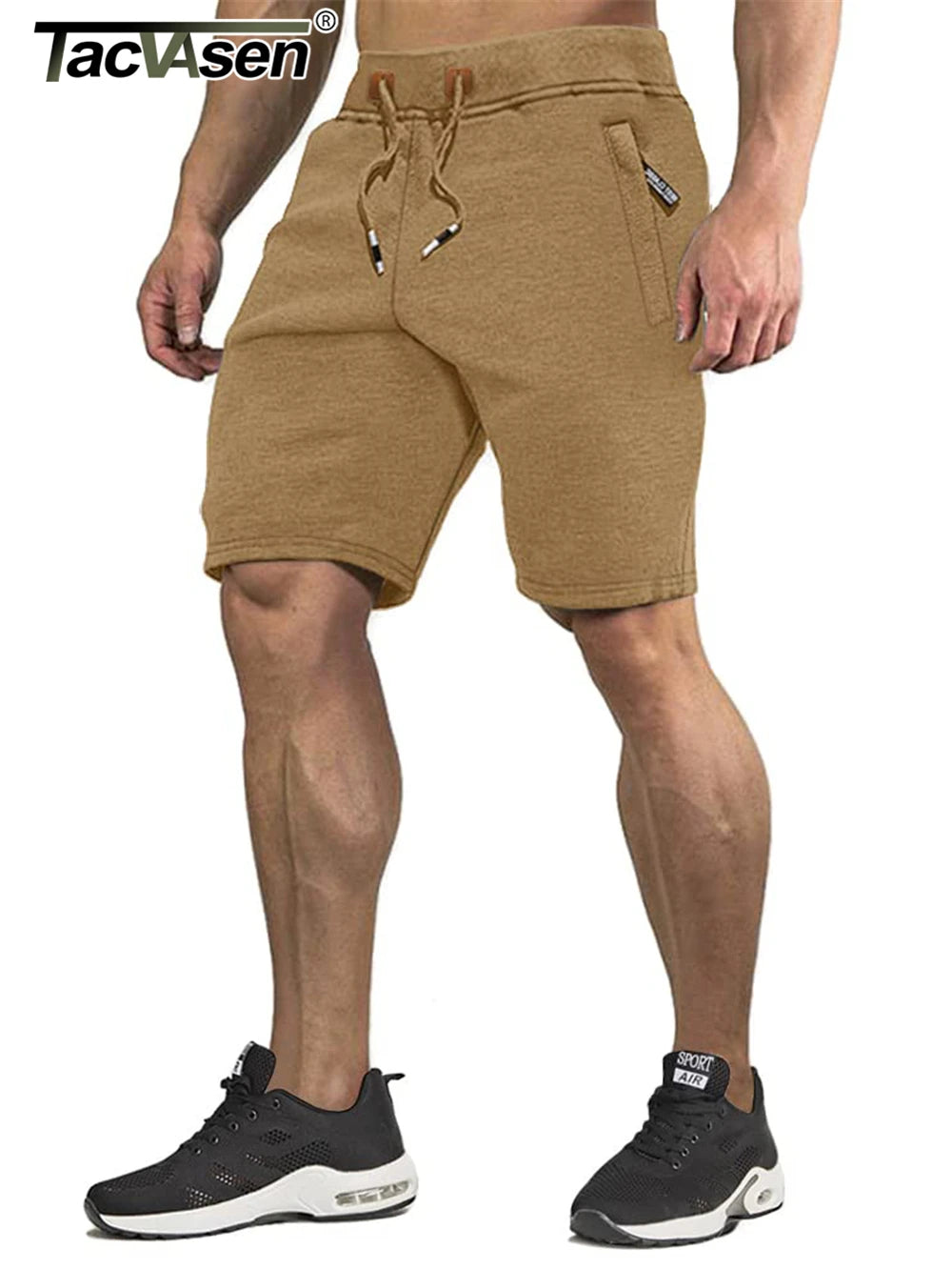 Short de course à taille élastique pour hommes