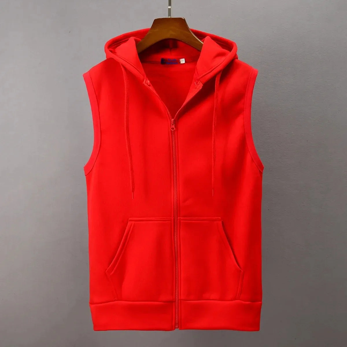 Gilet à capuche en fausse fourrure pour hommes