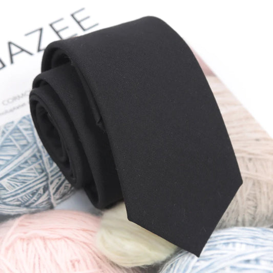 Men's Cotton Narrow Collar Slim Necktie