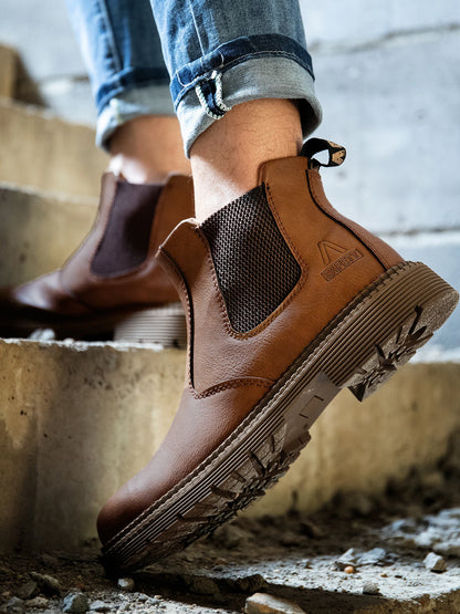 Men Waterproof Steel Toe Safety Work Boots