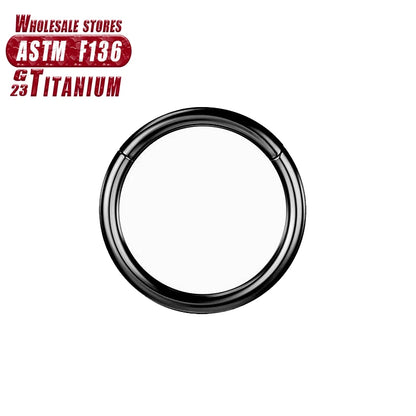 Nasenring aus implantatgeeignetem Titan – Nahtloser Klickverschluss mit Scharnier