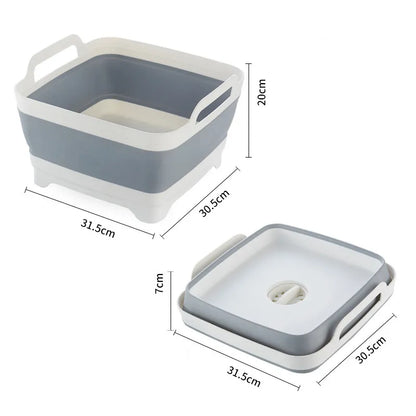 Folding Sink Dish Colander Tub for Washing Fruits/Vegetables