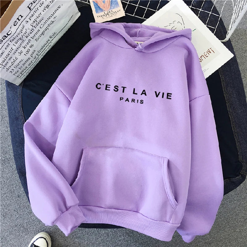 Lässiger bedruckter lockerer Hoodie - Frühlings-Streetwear-Pullover