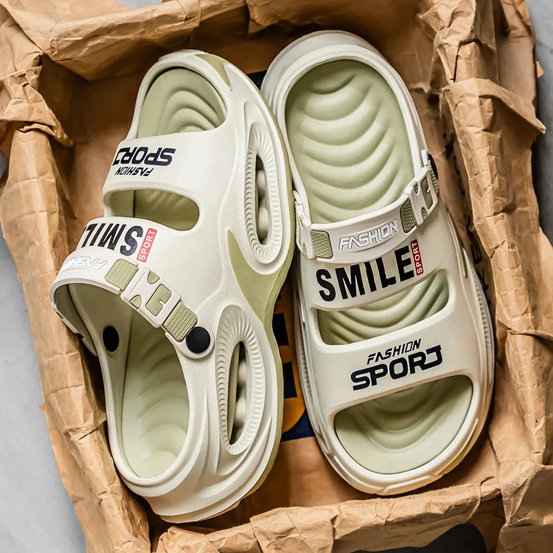 Tongs d'été pour hommes — Semelle souple antidérapante, idéales pour le sport et la conduite.