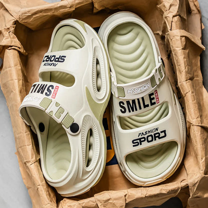 Tongs d'été pour hommes — Semelle souple antidérapante, idéales pour le sport et la conduite.