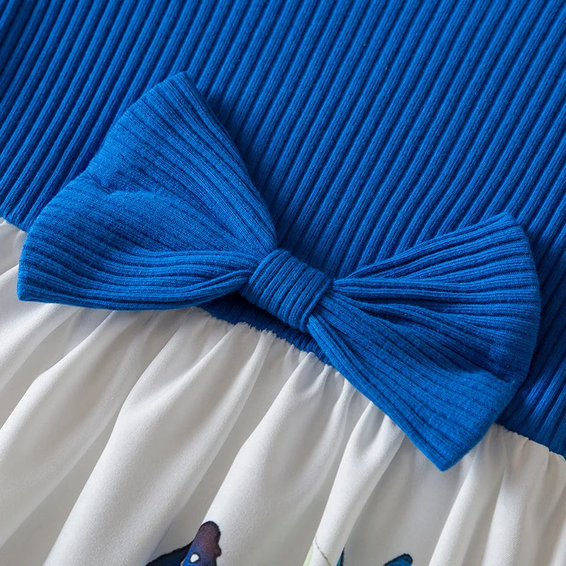 Blumenmädchen-Schmetterlings-Prinzessinnenkleid für Kinder – Partykleid aus Tüll mit Rüschenärmeln