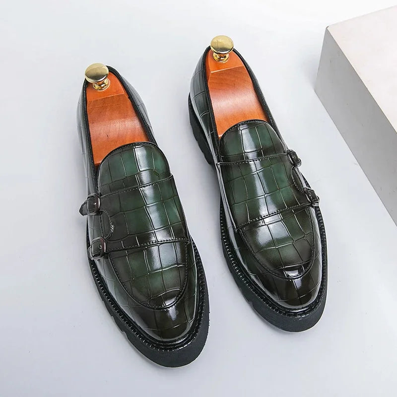 Thick Sole Breathable Leather Loafers