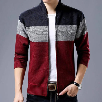 Stilvolle Colorblock-Cardigan-Jacke für Herren