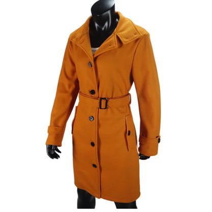 Single-Breasted Slim Jacket with Belt