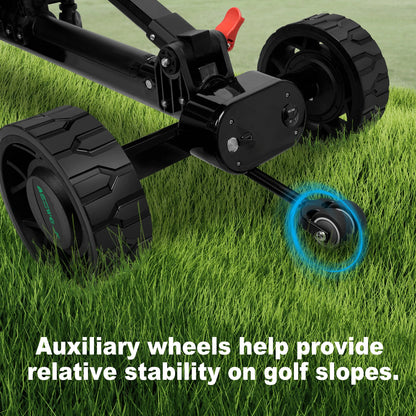 CaddyTek 4-Rad-Golf-Schubwagen – leichter, kompakter Zug-Caddy-Wagen, leicht zu öffnen