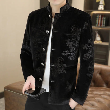 Blazer décontracté en soie glacée printemps-été - Coupe slim