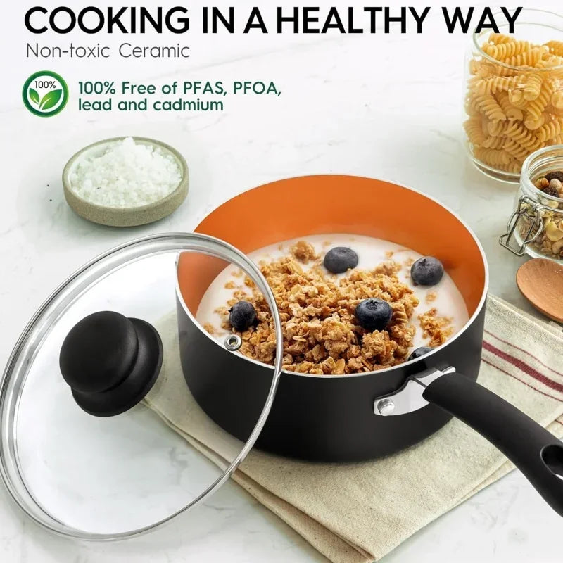 Multifunktions-Antihaft-Kochtopf mit Keramikbeschichtung, Küchengeschirr-Set
