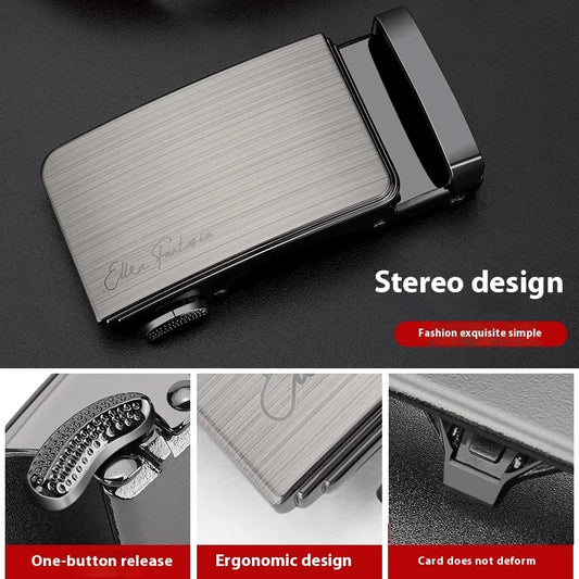 Men's Designer Automatic Alloy Buckle Leather Belts