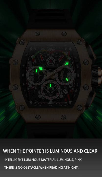 Multifunktionale wasserdichte Sport-Chronographenuhr für Herren