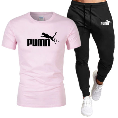 Sommerliches Set aus T-Shirt und Hose aus Baumwolle für Herren