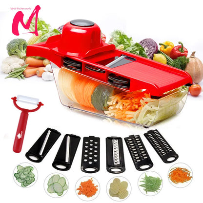 Vegetable Cutter, Steel Blades – Versatile Kitchen Slicer and Grater