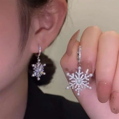 Boucles d'oreilles flocon de neige Bijoux de Noël Nouvel An