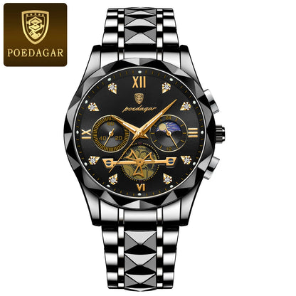 Men's Waterproof Luminous Stainless Steel Quartz Watch