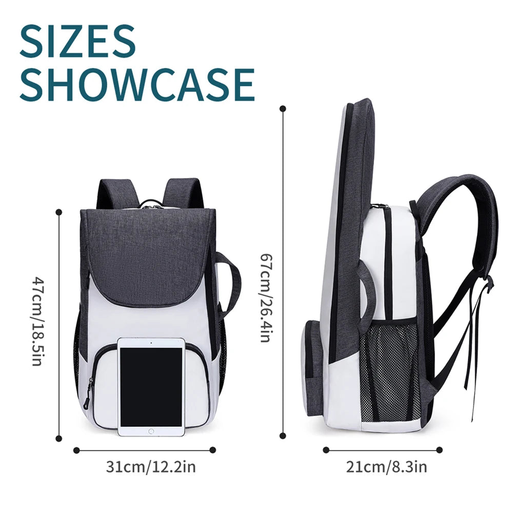 Unisex-Tennis- und Pickleball-Rucksack mit Schuhfach – bietet Platz für 2 Schläger