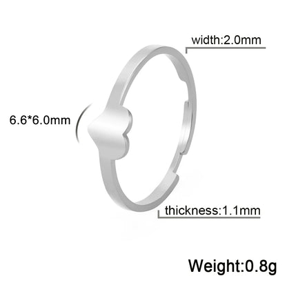 Bagues de couple en acier inoxydable en forme de cœur et de papillon – Bagues d'amour assorties