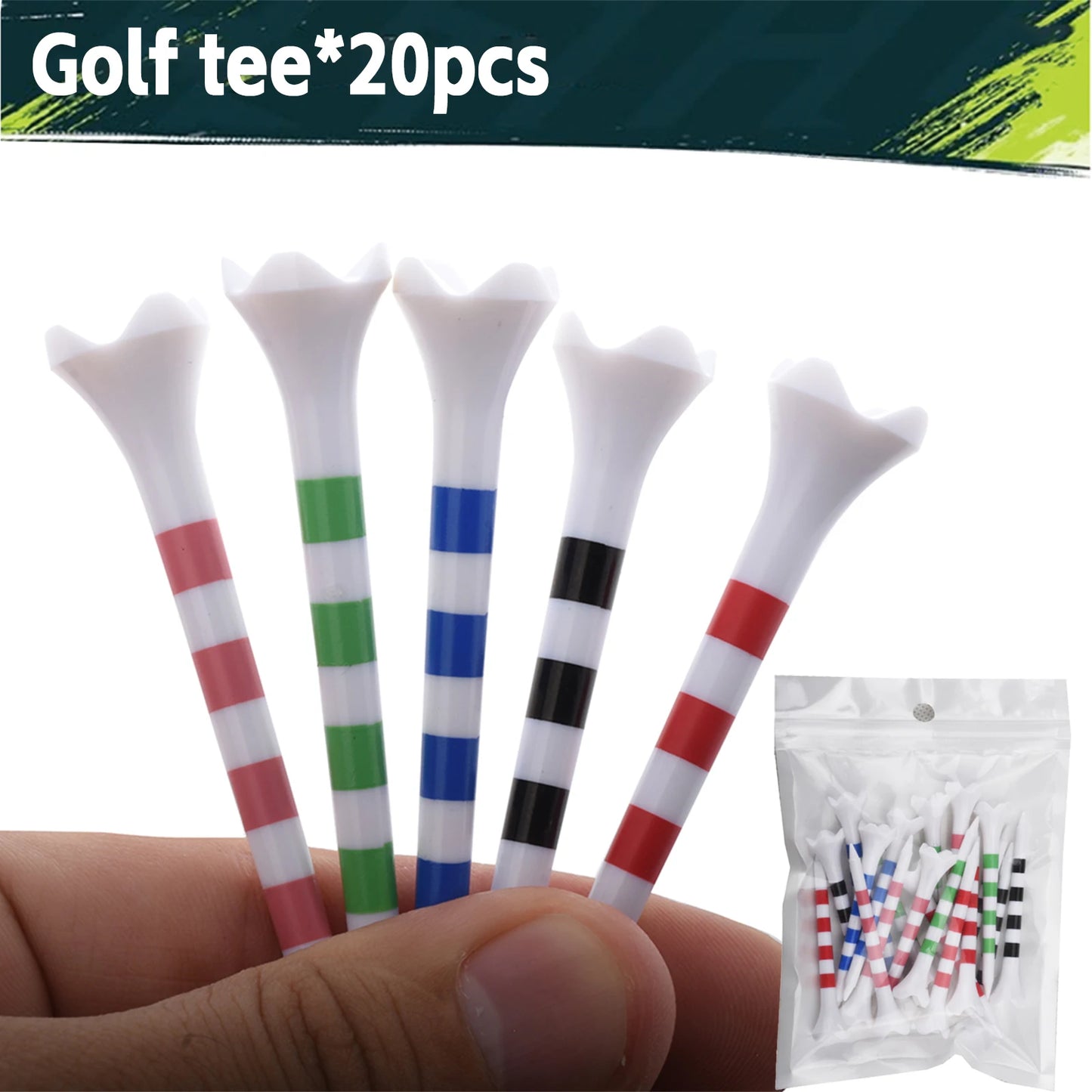 Colored Golf Tee - Durable Four-fork Plastic Golf Tee Set