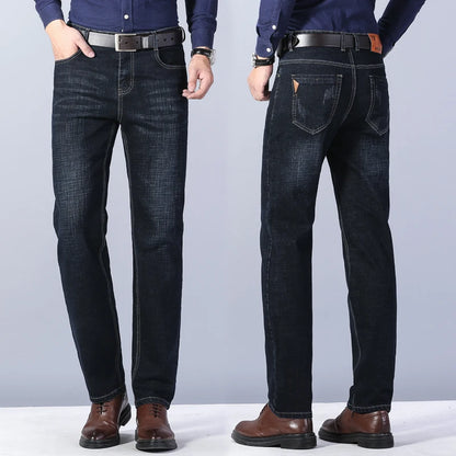 Hochwertige Business-Casual-Stretch-Jeans für Herren im Frühjahr/Herbst