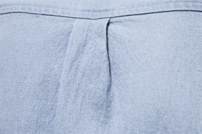 Men's Denim Casual Long Sleeve Shirt