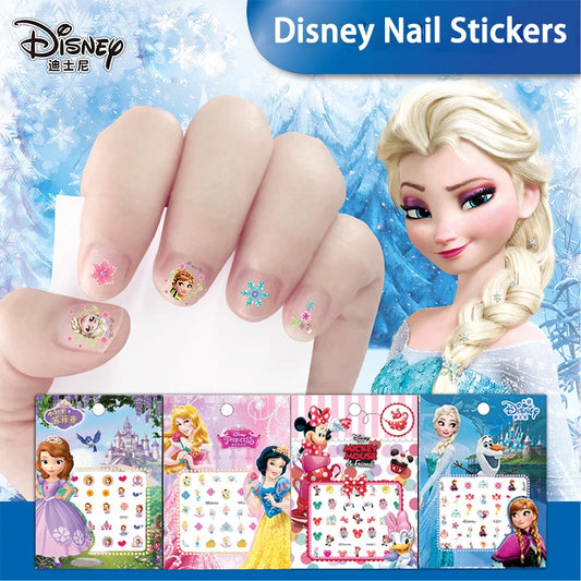 Disney Cartoon Gefrorene Prinzessin Pooh Bär Schneewittchen Make-Up Nagel Aufkleber Minnie Mickey Meerjungfrau Stich Aufkleber Spielzeug Für Kinder DIY