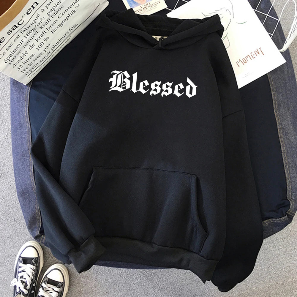 Blessed Creativity Sweat à capuche pour femme – Pull ample en polaire Hip Hop