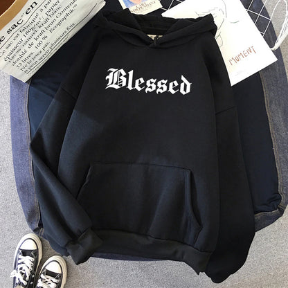 Blessed Creativity Sweat à capuche pour femme – Pull ample en polaire Hip Hop