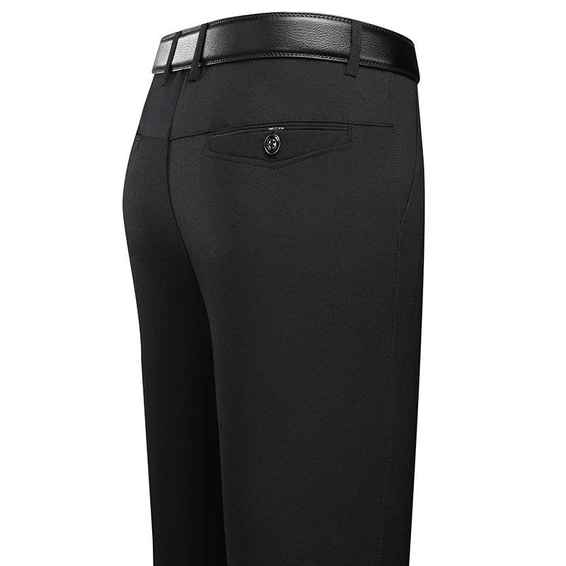 Men's Summer Elastic Straight Formal Pants