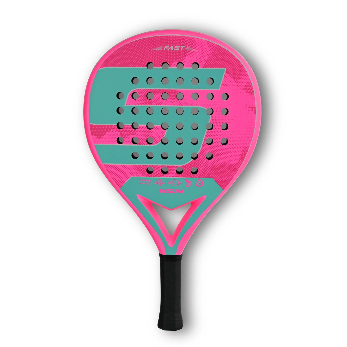 Raquette de padel en fibre de carbone avec noyau en mousse à mémoire de forme EVA – Raquette de padel professionnelle légère