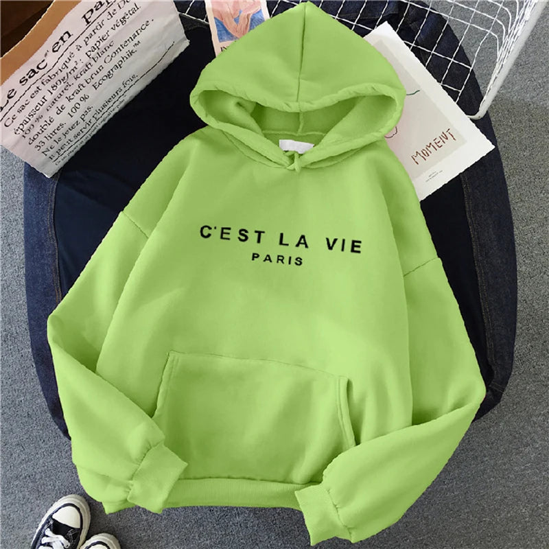 Lässiger bedruckter lockerer Hoodie - Frühlings-Streetwear-Pullover