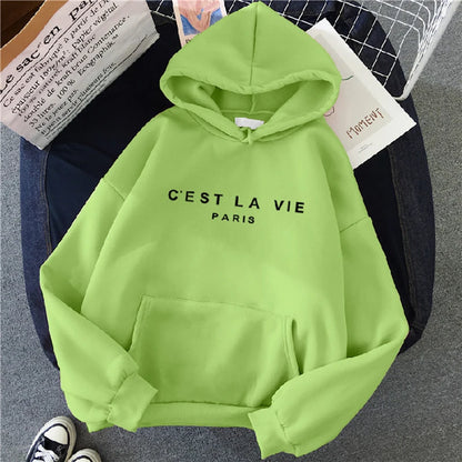 Lässiger bedruckter lockerer Hoodie - Frühlings-Streetwear-Pullover